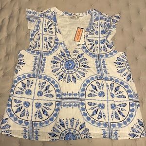 Vineyard Vines Small Printed Pintuck Top